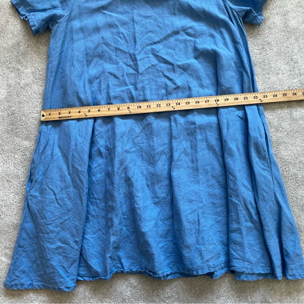 YUVITA 100% LINEN DRESS W/ POCKETS SIZE SMALL LAGENLOOK COTTAGECORE MINIMALIST - Picture 7 of 10